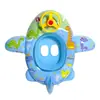 Nuevo Bote Inflable Engrosado con Forma de Avión, Asiento de Natación para Bebés y Niños Pequeños, Flotador de Natación de Rueda con Parasol