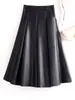 Falda de Cuero con Hebilla Vintage para Mujer, Otoño 2026 Nueva Falda de Cintura Alta Ajustada al Cuerpo que Resalta las Caderas, Falda Lápiz de Longitud Media Adelgazante