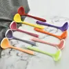 Venta al por mayor de fábrica selección multicolor cuchara pequeña de silicona translúcida cuchara multifuncional para el hogar utensilios de cocina de silicona