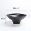 Recipiente Hidropônico Não Poroso, Micro-Paisagem com Musgo Moeda de Cobre, Ornamento Criativo de Cerâmica, Vaso para Planta Samambaia Preto