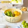 Bacia de Lavar Legumes de Camada Dupla Cesto Escorredor Prato de Frutas Fofo Novo Sala de Estar Doméstica Mesa de Centro Cesto de Frutas Cesto de Cozinha para Lavar Frutas e Legumes
