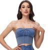 Primavera y Verano 2025 Nueva Moda Casual Ajustable con Cordón Top de Tubo Ropa Interior Push-up Ropa de Yoga