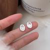 Pendientes geométricos irregulares para mujer, accesorios sencillos de estilo coreano, estilo frío, de metal cóncavo-convexo, brillantes, de moda.
