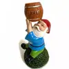 Adornos de regalo de Navidad, decoraciones de jardín, gnomos, manualidades de resina, estatuas de gnomos de dibujos animados, anciano con barba blanca