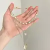 Collar de Múltiples Capas con Colgante de Corazón Dorado Vintage para Mujer con Cadena de Clavícula de Diseño Único