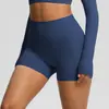 Pantalones Cortos de Yoga Nude de Cintura Alta, Secado Rápido, Transpirables, Ajustados, Pantalones con Bolsillo de Solapa, Pantalones Deportivos para Ciclismo al Aire Libre, Fitness, Procesamiento y Personalización