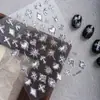 Cyansea Popular Transfronteiriço Estilo Gótico Menina Popular Y2K Coração de Prata Cruz Adesivos para Unhas DIY Celular Tablet