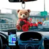 Nova Série de Natal Urso Rosa Árvore de Natal Decorações para Casa Decoração de Carro Pingente de Acrílico