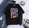 Camiseta de Nuevo Estilo Transfronteriza 2026 Bangtan Sonyeondan Gira Mundial Camiseta para Fans de Kpop