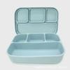 Novo forno de micro-ondas aquecedor de lancheira caixa de armazenamento para geladeira lancheira de estudante 4 compartimentos lancheira de silicone de grau alimentício