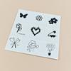 Nueva pegatina de tatuaje pequeña y fresca de dibujos animados para niños, linda mariposa, flor, cuerpo, patrón pequeño, pegatina para dedos con viento