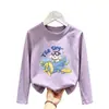 Camiseta base de algodón para niños, ropa infantil para primavera y otoño, nuevo modelo 2026, top de primavera y otoño para niños, camiseta de manga larga para niños