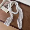 Lenço de Seda Fino com Bolinhas Roxas Atmosféricas para Mulheres, Novo Estilo Primavera e Verão, Lenço de Pescoço de Alta Qualidade, Lenço Pequeno Versátil Estilo Coreano