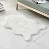 Cor multicolor felpudo longo pelúcia fofa pelo sintético artificial pelo de animal tapete para sofá de sala quarto tom terra