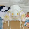 Bolsa transversal de pelúcia de coelho estilo soft girl japonesa Acessório Lolita bolsa de ombro fofa com corrente de pérolas atacado