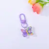 Pingente de chaveiro de borboleta de resina em cores vibrantes, acessório DIY para decoração de mochila, atacado do fabricante