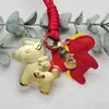 Llavero de Oro Puro 999 "Hazte Rico al Instante", Regalo de Año Nuevo del Año del Caballo, Colgante de Caballo Pequeño, Recuerdo para la Prosperidad Instantánea