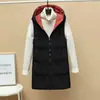 Novo Colete de Usar dos Lados Feminino de Inverno Comprimento Médio Novo Estilo Coreano Outono/Inverno Colete de Algodão com Penas Jaqueta Grossa