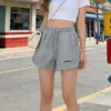 Shorts Deportivos para Mujer Verano Nuevo Estilo Coreano Cintura Alta Sueltos Casuales Pantalones de Pierna Ancha para Niñas Chicas Guapas Bordados para Correr Hot Pants