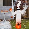 Lámpara de llama inflable transfronteriza de Halloween con forma de fantasma blanco, atmósfera de terror, diseño de festival, accesorios