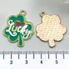 Trébol Gota de Aceite Aleación Irlandés SUERTE Colgante DIY Pulsera Pendientes Llavero Accesorios de Joyería