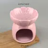 Lámpara de Velas Cerámica para Aromaterapia, Lámpara de Aceite Esencial, Quemador de Incienso Flor de Cerámica, para Dormitorio Sala de Estar, Humidificador de Fragancia
