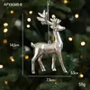 Pendente de Plástico Prateado de Formato Especial Transfronteiriço Galvanizado Brilhante Acessórios de Pingente de Árvore de Natal Decorações de Natal