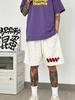 Pantalones cortos deportivos con estampados sencillos y modernos de estilo americano para hombre, diseño fino de verano, holgados y casuales de calle.