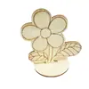 Soporte para Graffiti Juguetes Pintados a Mano DIY Paquete de Materiales de Educación Temprana para Jardín de Infantes Adornos Florales Estereoscópicos Blancos de Madera
