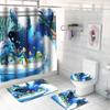 Cortina de ducha serie Océano 3D impresión digital cortina de ducha impermeable a prueba de moho cortina de baño cortina impermeable