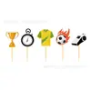 Wb058 Aro Deportivo de Fútbol Decoración de Postre Inserto para Pastel Mesa de Postres 20 Juegos para Hornear