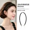 Nuevo modelo 2026 diadema para niñas, negro, diseño de nicho, simple y elegante, accesorio para el cabello de perlas con borde delgado, diadema, pasador para mujeres