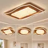 Luminária de teto para quarto estilo vintage, cor nogueira retrô americana, design redondo minimalista com toque de alta qualidade, luminária principal para quarto com padrão de gelo rachado