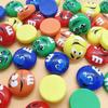 Acessórios de chaveiro, capa de celular, fivela de sapato, material DIY de joias de resina com expressão de chocolate M bean, divertidos e transfronteiriços