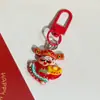 Pingente Chaveiro Bênção de Ano Novo com Símbolo de Riqueza, Presente de Bênção Vermelho para Melhor Amigo, Acessório de Enfeite