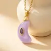 Colar Cruzado Europeu e Americano Lua Sol Design Retrô Senso de Design Colar Estrelas e Lua Brilham Juntos Design de Nicho Acessórios Completos de Diamante Mulheres