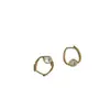 Hebilla de Oreja Redonda de Circonita Estilo Frío Simple Francés Elegantes Ligeros de Lujo Alto Sentido Personalidad Moda Versátiles Pendientes Pendientes