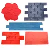 Molde de suelo texturizado de poliuretano imitando ladrillos de piedra en forma de I para pavimentación de patios y parques molde de suelo texturizado de hormigón