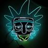 Máscara Halloween Rick Morty Engraçada cos Baile de Máscaras Show Máscara led Semana Rick and Morty