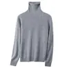 Suéter de Punto de Lana y Cachemira de Cuello Alto sin Costuras para Mujer, Estilo Otoño, Borde Enrollado, Corte Ajustado, Suéter Base Favorecedor