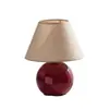 Luminária de Atmosfera Vintage Estilo Francês, Lindo Castanha Designer Japonês Minimalista Quarto Luminária de Cabeceira, Luminária de Mesa Vermelha, Pequena Luz Noturna