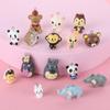 Pingente de elefante urso de desenho animado tridimensional de resina Pingente de chaveiro DIY Acessórios de joias para colar pulseira infantil
