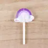 Juguete de Comida Simulada Lollipop Arcoíris Luminoso Colgante DIY para Llavero de Teléfono Móvil Material Hecho a Mano Pegamento de Crema