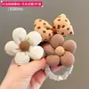 Corda de Cabelo Flor Elástico de Cabelo Corda para Rabo de Cavalo Alto Feminina Princesa Penteado Desgastado Laço Adorno de Cabeça Cabeça de Bola