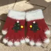 Navidad Nuevo Transfronterizo Invierno Niños Guantes de Punto Cálidos Lindos Pantalla Táctil A Prueba de Frío Separados por Dedos Niños y Niñas Bebé