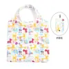 Estilo K de Bolso Plegable Creativo Ecológico T190 Poliéster Tela Floral Bolso para Teléfono Móvil Portátil Bolsa de Compras para Supermercado Bolsa para Compras de Comestibles