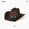 Sombrero de Caballero del Oeste Retro Americano Sombrero de Copa para Hombre Visera Sombrero Jazz de Verano Británico Protección Solar Sombrero de Vaquero de Ala Ancha
