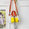 Bolsa Saco com Cordão Estilo 2026 para Mulheres, Bolsa de Mão de Nylon em Cor Contrastante, Bolsa Transversal Leve e Fashion para Sair