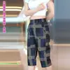Pantalones Cortos Deportivos de Verano Finos de Secado Rápido para Mujer, Pantalones Cropped a Cuadros, Estilo Coreano Versátiles Pantalones Casuales de Moda para Hombre