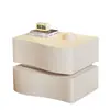 Mesa de noche de lujo ligero estilo crema de alta gama 2025 nueva celebridad de internet creativa para dormitorio hogar simple moderna mesa de noche